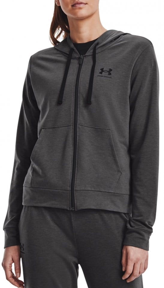Hupparit Under Armour Rival Terry FZ Hoodie-GRY